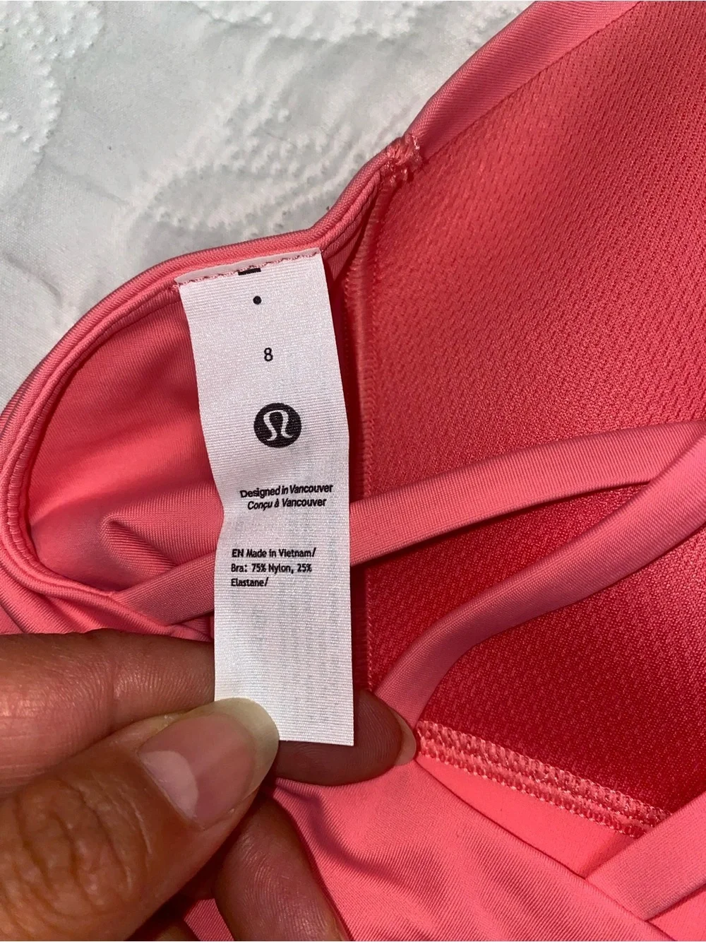 lululemon athletica Like a Cloud Longline Sakura Sports Bra in Sakura Pink